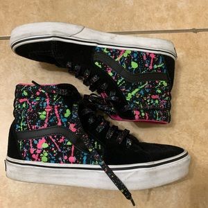 Vans Sk8 Hi Paint Splatter Skater Shoe